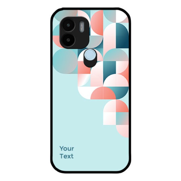 Xiaomi Redmi A2 Plus Custom Glass Phone Case - Stylish Semi-circle Pattern Design