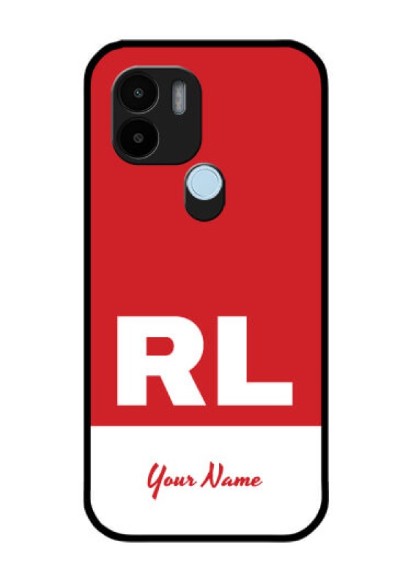Xiaomi Redmi A2 Plus Personalized Glass Phone Case - dual tone custom text Design