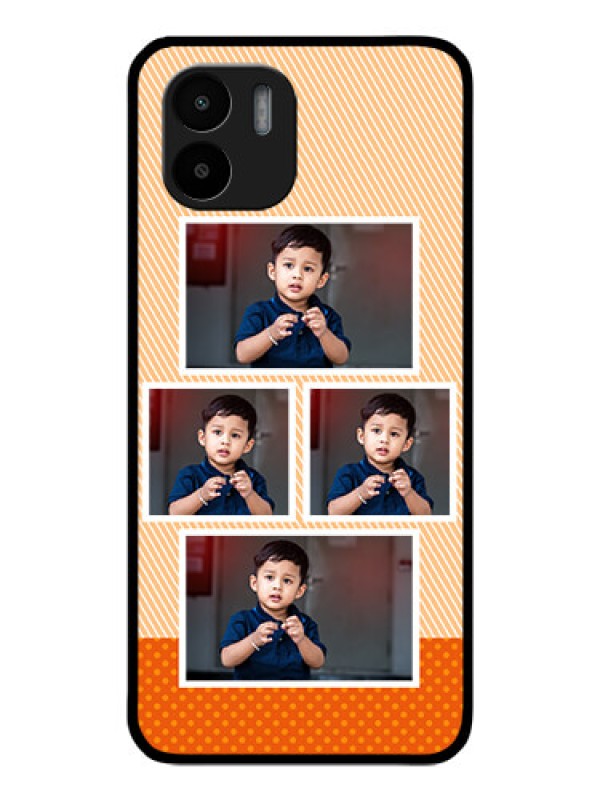 Custom Xiaomi Redmi A2 Photo Printing on Glass Case - Bulk Photos Upload Design