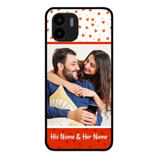 Xiaomi Redmi A2 Custom Glass Phone Case - Orange Love Symbol Design