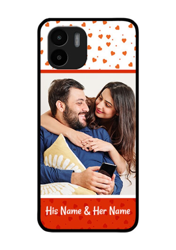 Xiaomi Redmi A2 Custom Glass Phone Case - Orange Love Symbol Design