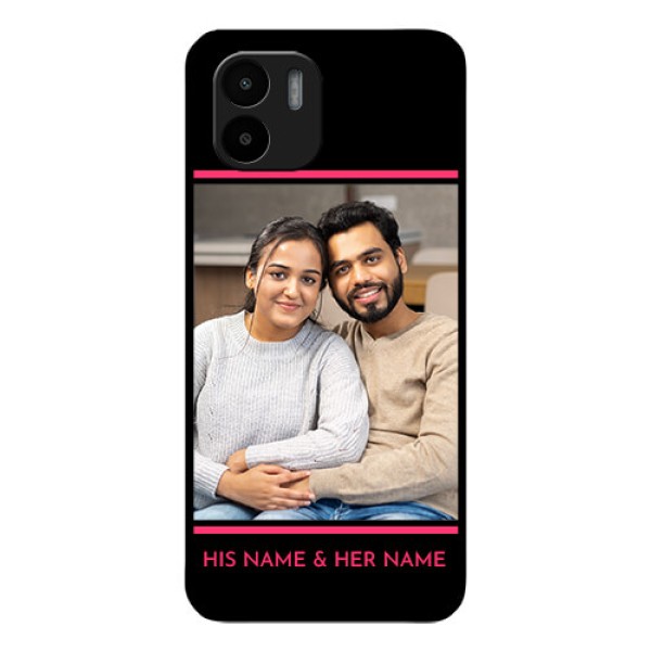Xiaomi Redmi A2 Custom Glass Mobile Case - with Add Text Design Xiaomi Redmi A2 Custom Glass Mobile Case - with Add Text Design