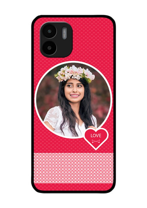 Xiaomi Redmi A2 Personalised Glass Phone Case - Pink Pattern Design