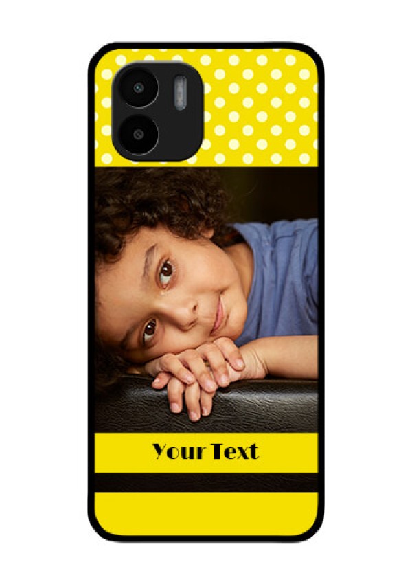 Xiaomi Redmi A2 Custom Glass Phone Case - Bright Yellow Case Design