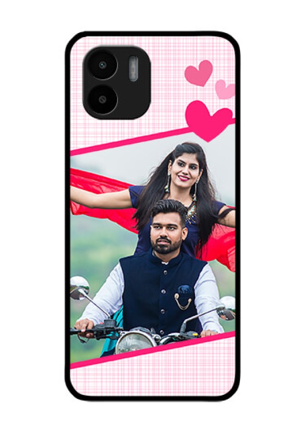 Xiaomi Redmi A2 Custom Glass Phone Case - Love Shape Heart Design