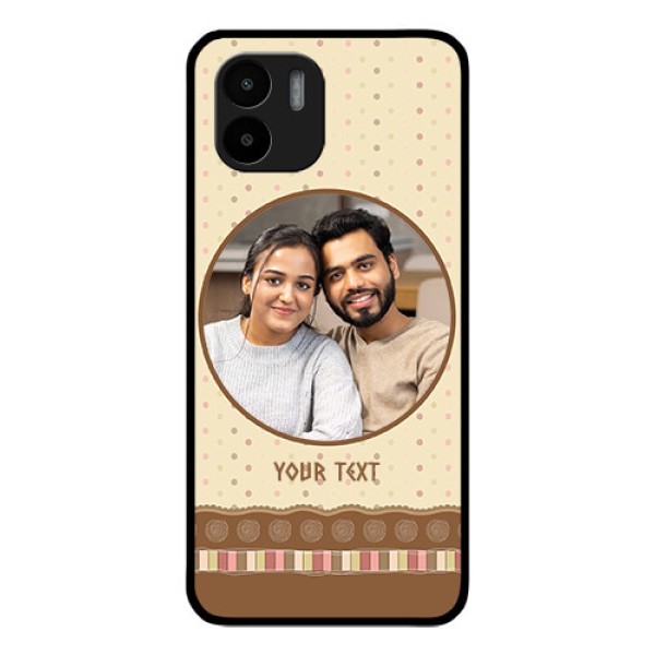 Xiaomi Redmi A2 Custom Glass Mobile Case - Brown Dotted Mobile Case Design Xiaomi Redmi A2 Custom Glass Mobile Case - Brown Dotted Mobile Case Design