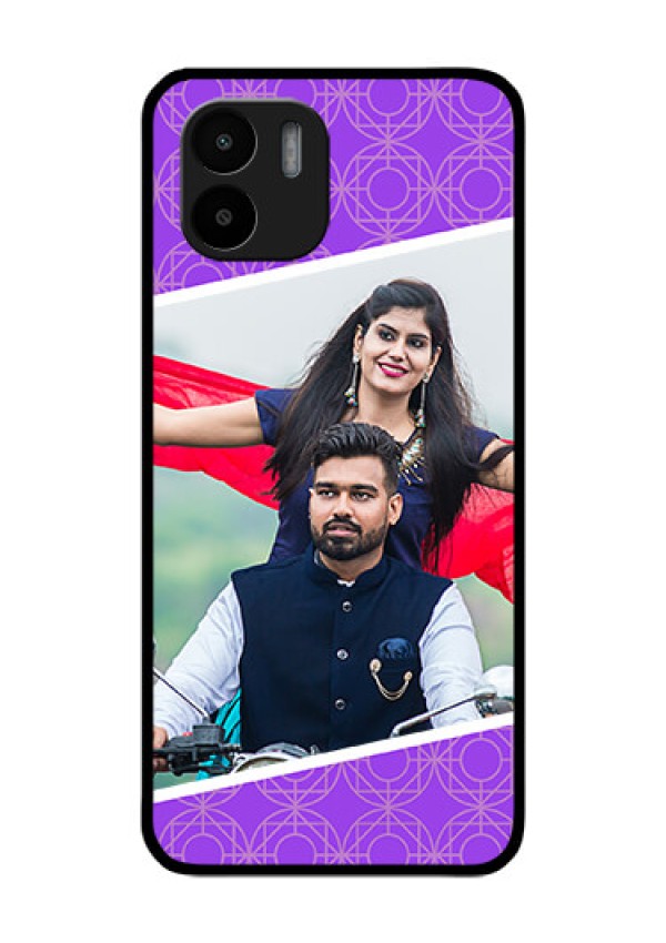 Xiaomi Redmi A2 Custom Glass Phone Case - Violet Pattern Design