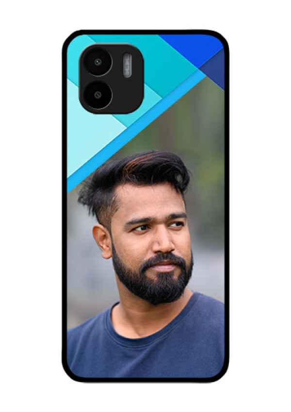 Xiaomi Redmi A2 Custom Glass Phone Case - Blue Pattern Design