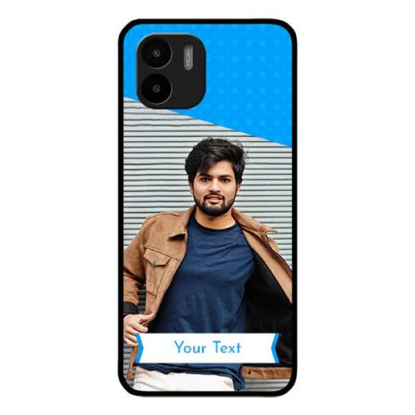 Xiaomi Redmi A2 Photo Printing on Glass Case - Simple Blue Color Design Xiaomi Redmi A2 Photo Printing on Glass Case - Simple Blue Color Design