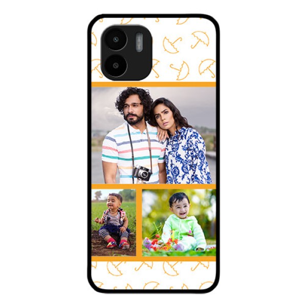 Xiaomi Redmi A2 Custom Glass Mobile Case - Yellow Pattern Design Xiaomi Redmi A2 Custom Glass Mobile Case - Yellow Pattern Design