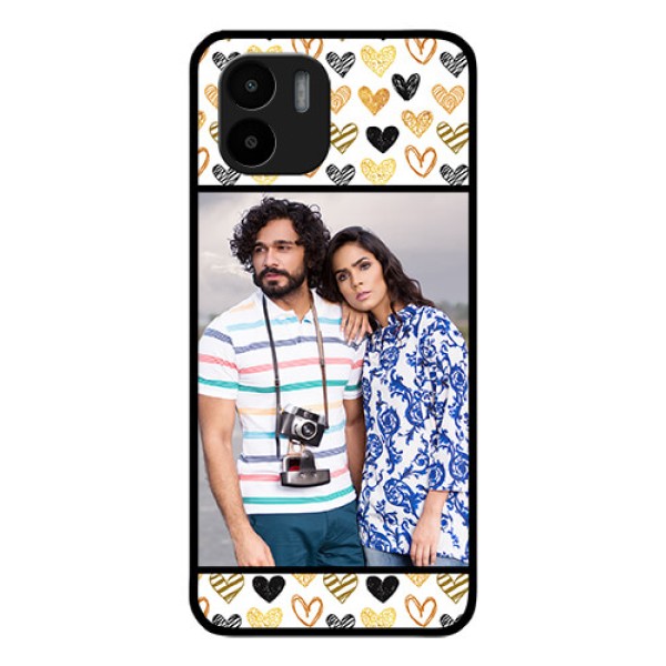 Xiaomi Redmi A2 Photo Printing on Glass Case - Love Symbol Design Xiaomi Redmi A2 Photo Printing on Glass Case - Love Symbol Design