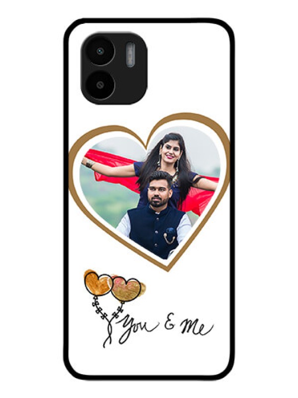 Custom Xiaomi Redmi A2 Custom Glass Mobile Case - You & Me Design