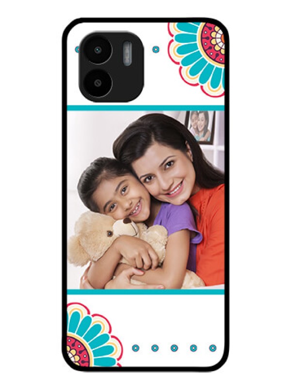 Custom Xiaomi Redmi A2 Custom Glass Phone Case - Flower Design