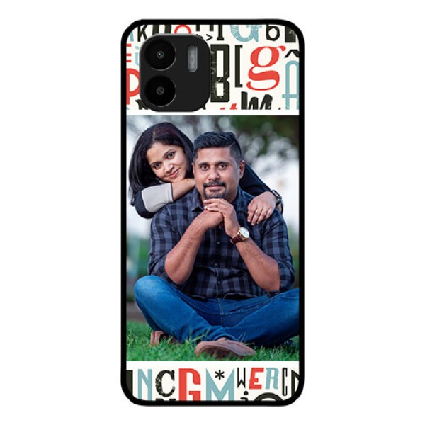 Xiaomi Redmi A2 Personalized Glass Phone Case - Alphabet Design