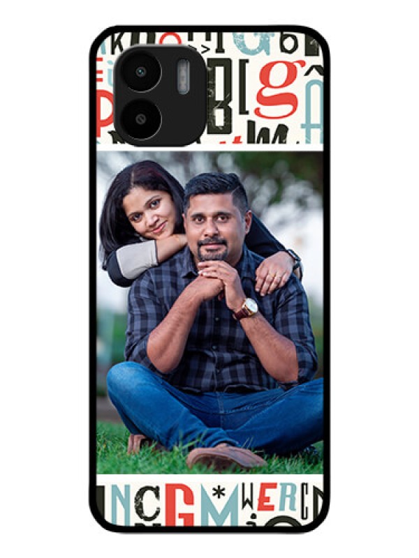 Custom Xiaomi Redmi A2 Personalized Glass Phone Case - Alphabet Design