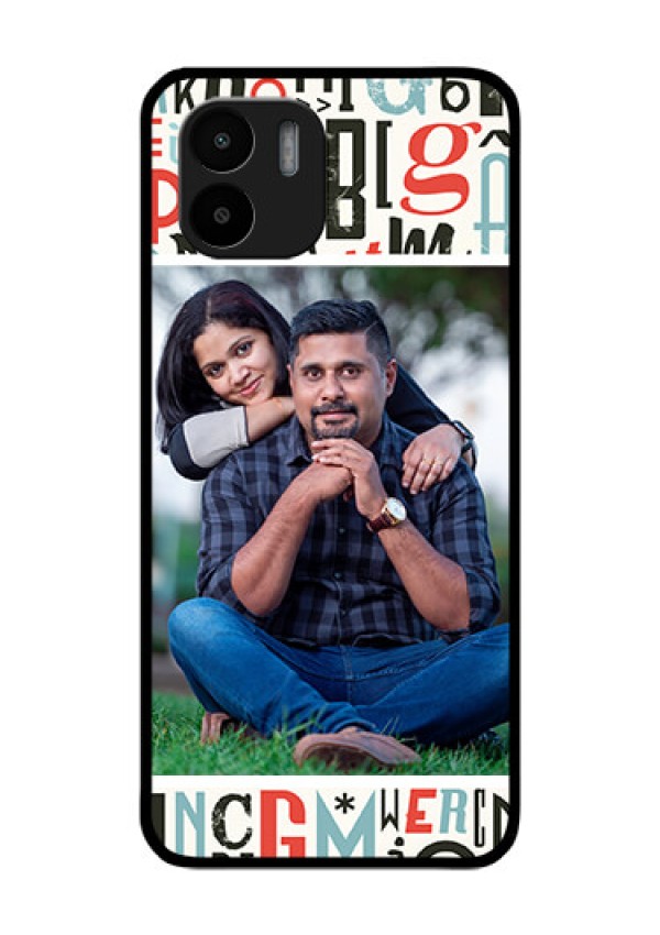 Xiaomi Redmi A2 Personalized Glass Phone Case - Alphabet Design