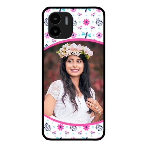 Xiaomi Redmi A2 Photo Printing on Glass Case - Colorful Flower Design Xiaomi Redmi A2 Photo Printing on Glass Case - Colorful Flower Design