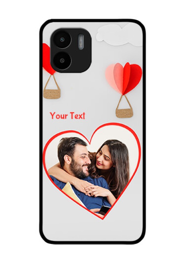 Xiaomi Redmi A2 Custom Glass Mobile Case - Parachute Love Design