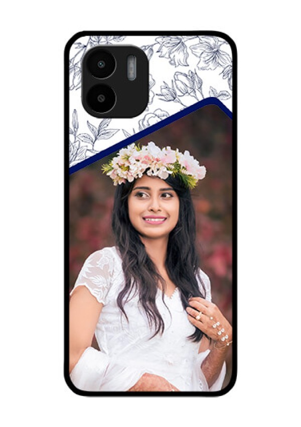 Xiaomi Redmi A2 Personalized Glass Phone Case - Premium Floral Design