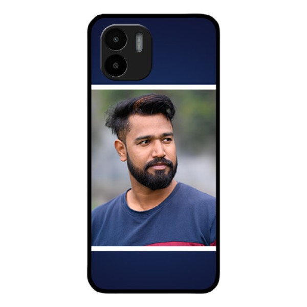 Xiaomi Redmi A2 Personalized Glass Phone Case - Simple Royal Blue Design Xiaomi Redmi A2 Personalized Glass Phone Case - Simple Royal Blue Design