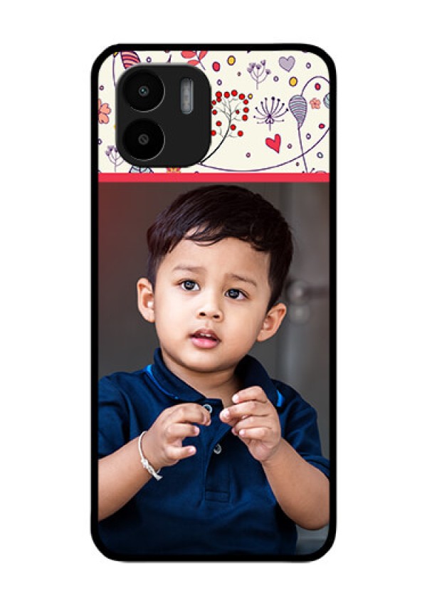 Xiaomi Redmi A2 Custom Glass Mobile Case - Premium Floral Design