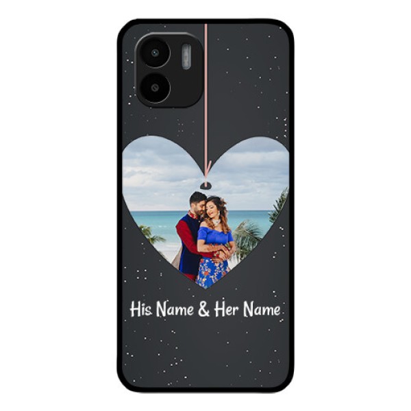 Xiaomi Redmi A2 Custom Glass Phone Case - Hanging Heart Design