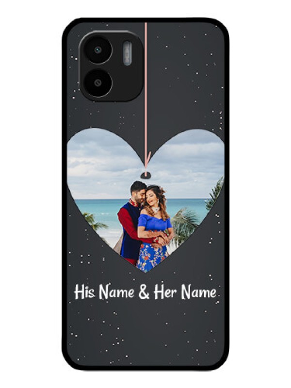Custom Xiaomi Redmi A2 Custom Glass Phone Case - Hanging Heart Design