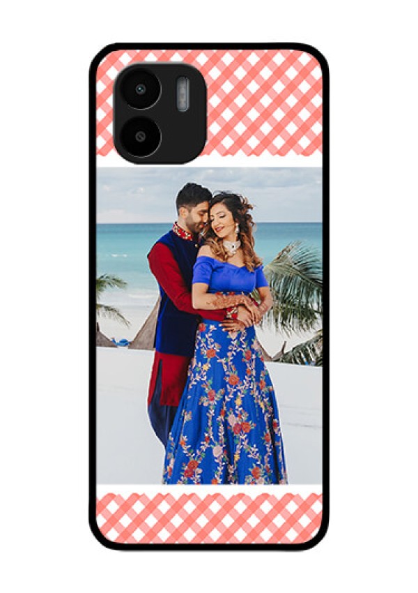 Xiaomi Redmi A2 Personalized Glass Phone Case - Pink Pattern Design