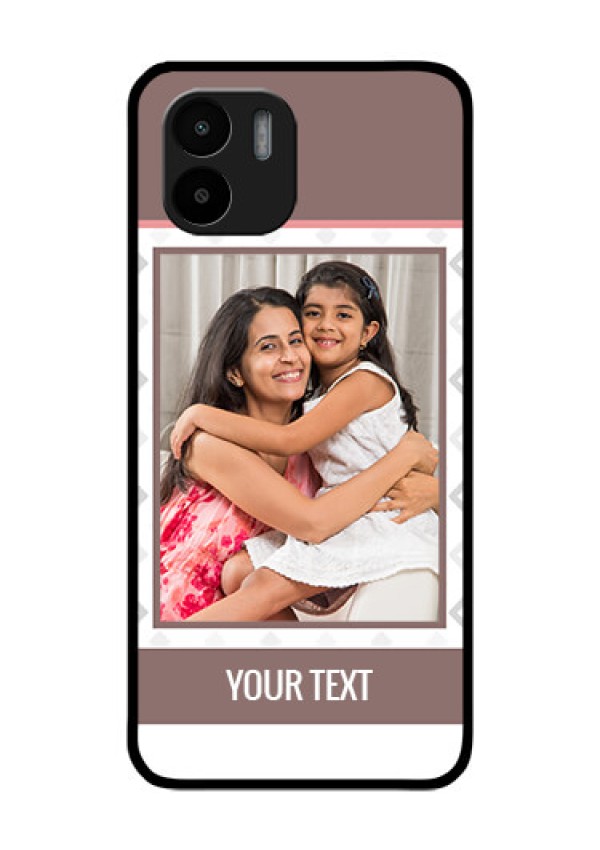Xiaomi Redmi A2 Photo Printing on Glass Case - Simple Diamond Design
