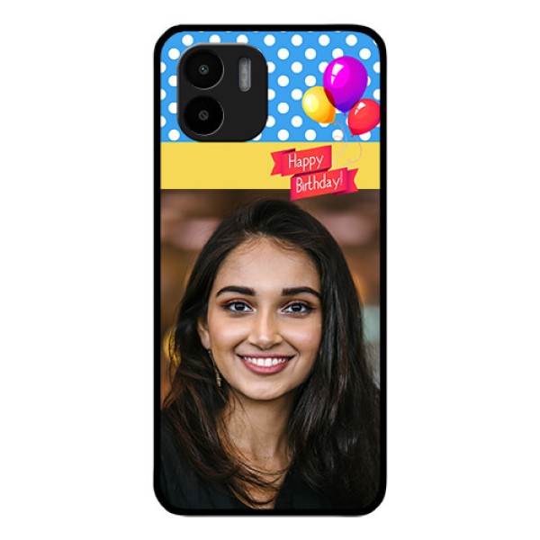 Xiaomi Redmi A2 Custom Glass Mobile Case - Happy Birthday Design