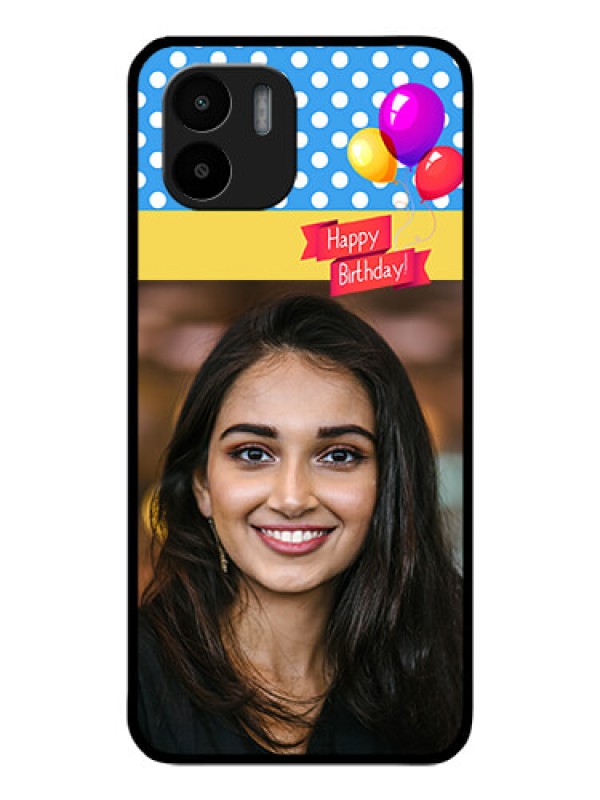 Custom Xiaomi Redmi A2 Custom Glass Mobile Case - Happy Birthday Design