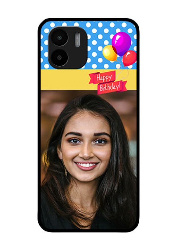 Xiaomi Redmi A2 Custom Glass Mobile Case - Happy Birthday Design