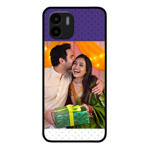 Xiaomi Redmi A2 Personalized Glass Phone Case - Violet Pattern Design Xiaomi Redmi A2 Personalized Glass Phone Case - Violet Pattern Design