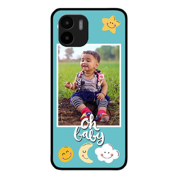 Xiaomi Redmi A2 Personalized Glass Phone Case - Smiley Kids Stars Design Xiaomi Redmi A2 Personalized Glass Phone Case - Smiley Kids Stars Design
