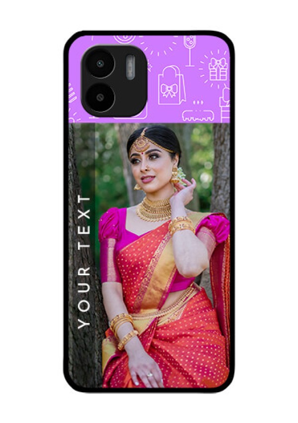 Xiaomi Redmi A2 Custom Glass Mobile Case - Birthday Icons Design