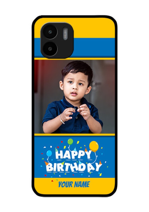 Xiaomi Redmi A2 Custom Glass Mobile Case - Birthday Wishes Design