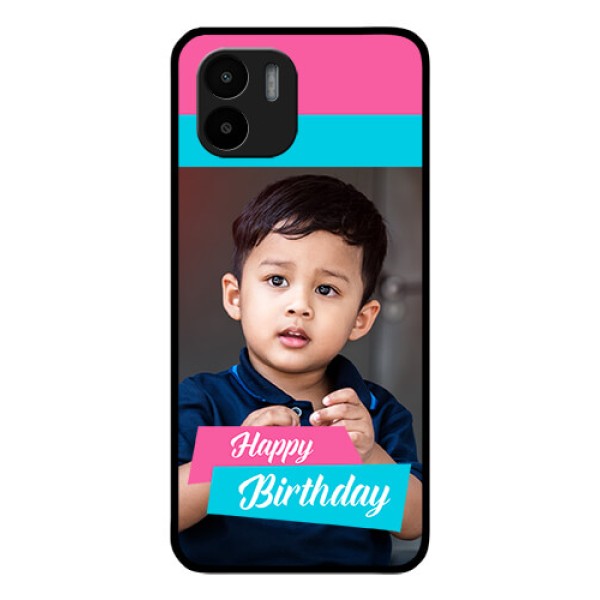 Xiaomi Redmi A2 Personalized Glass Phone Case - Image Holder with 2 Color Design