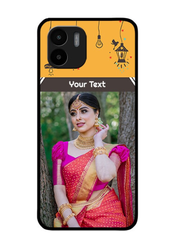 Xiaomi Redmi A2 Custom Glass Mobile Case - with Family Picture and Icons