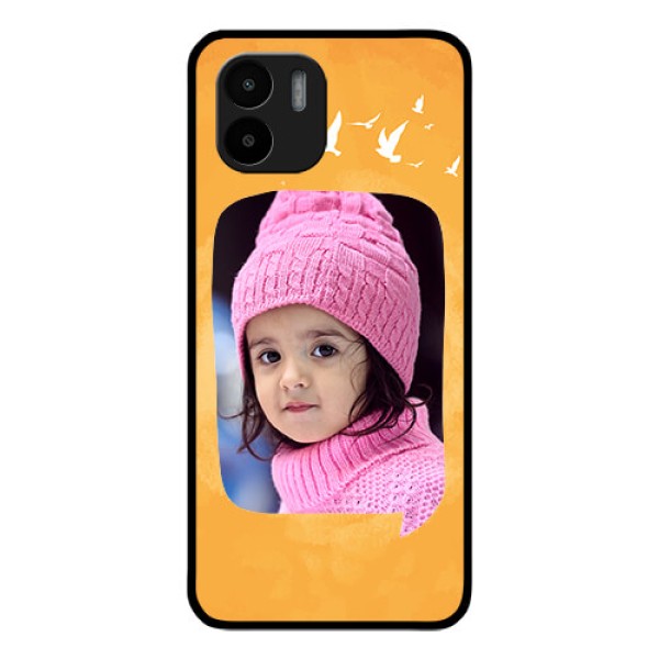 Xiaomi Redmi A2 Personalized Glass Phone Case - Water Color Design with Bird Icons