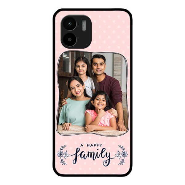 Xiaomi Redmi A2 Custom Glass Phone Case - Family with Dots Design