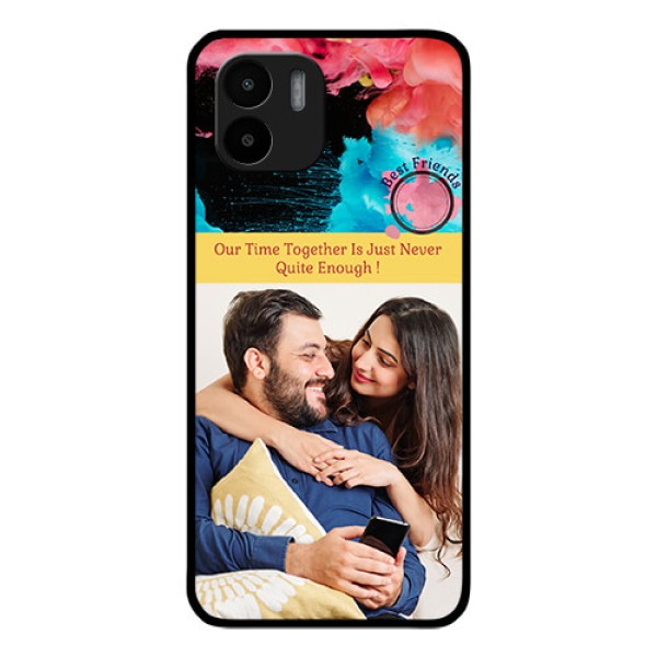 Xiaomi Redmi A2 Custom Glass Mobile Case - Quote with Acrylic Painting Design Xiaomi Redmi A2 Custom Glass Mobile Case - Quote with Acrylic Painting Design