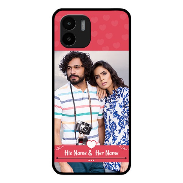Xiaomi Redmi A2 Photo Printing on Glass Case - Simple Love Design
