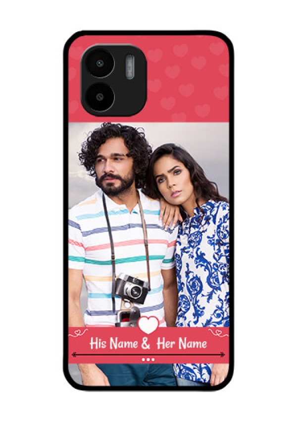 Xiaomi Redmi A2 Photo Printing on Glass Case - Simple Love Design