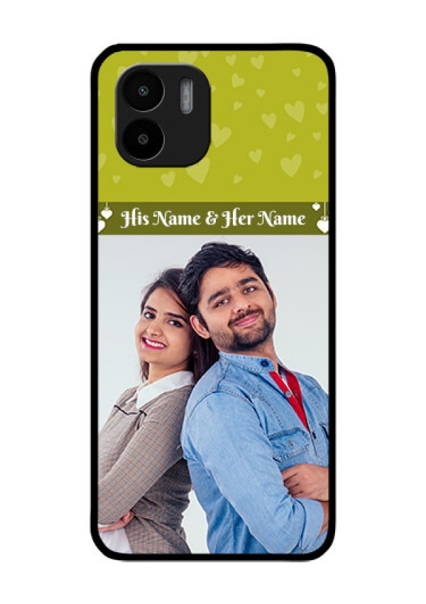 Xiaomi Redmi A2 Custom Glass Phone Case - You & Me Heart Design