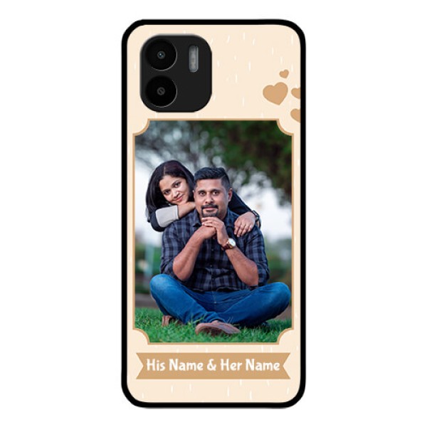 Xiaomi Redmi A2 Custom Glass Phone Case - with confetti love design Xiaomi Redmi A2 Custom Glass Phone Case - with confetti love design