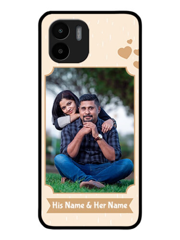 Custom Xiaomi Redmi A2 Custom Glass Phone Case - with confetti love design