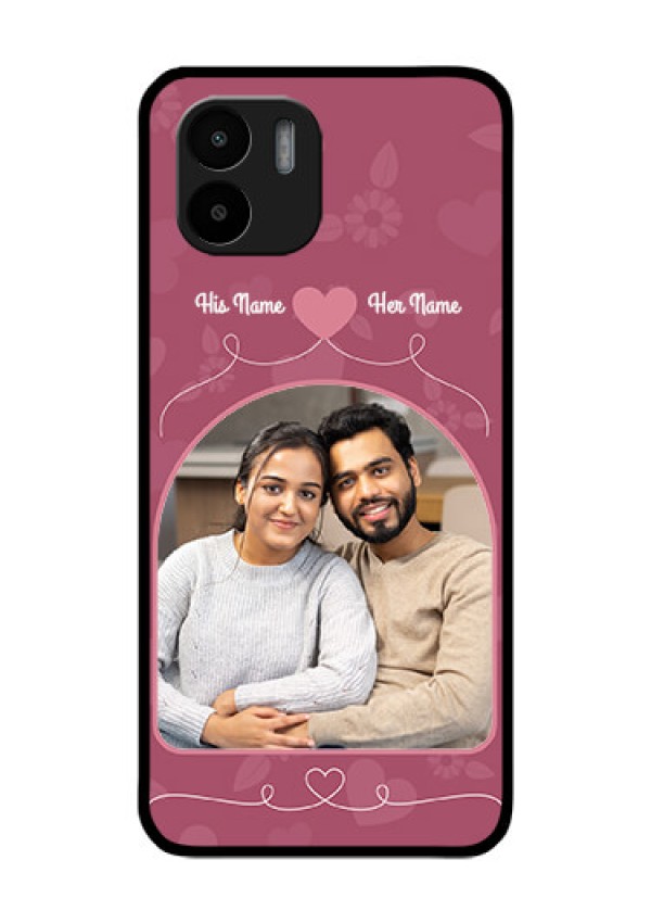 Xiaomi Redmi A2 Photo Printing on Glass Case - Love Floral Design