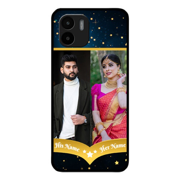 Xiaomi Redmi A2 Custom Glass Phone Case - Galaxy Stars Backdrop Design