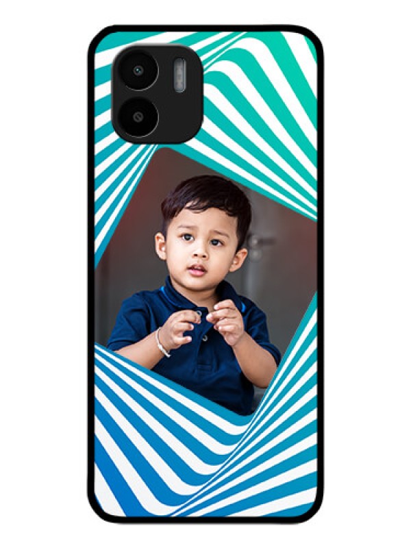 Custom Xiaomi Redmi A2 Personalized Glass Phone Case - Abstract Spiral Design