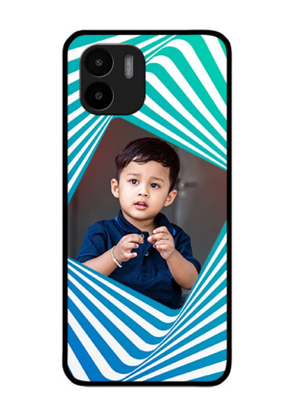Xiaomi Redmi A2 Personalized Glass Phone Case - Abstract Spiral Design
